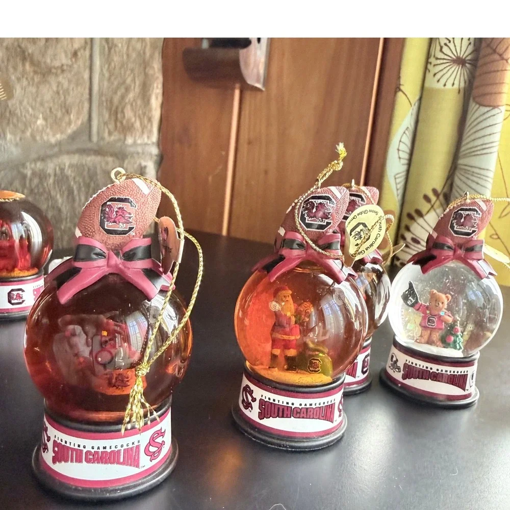 Danbury Mint University of South Carolina Gamecocks Snow Globes Lot of 13 w/ Box